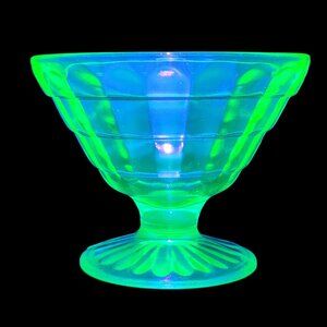 Vintage Uranium Depression Glass Collectible Bar Glass